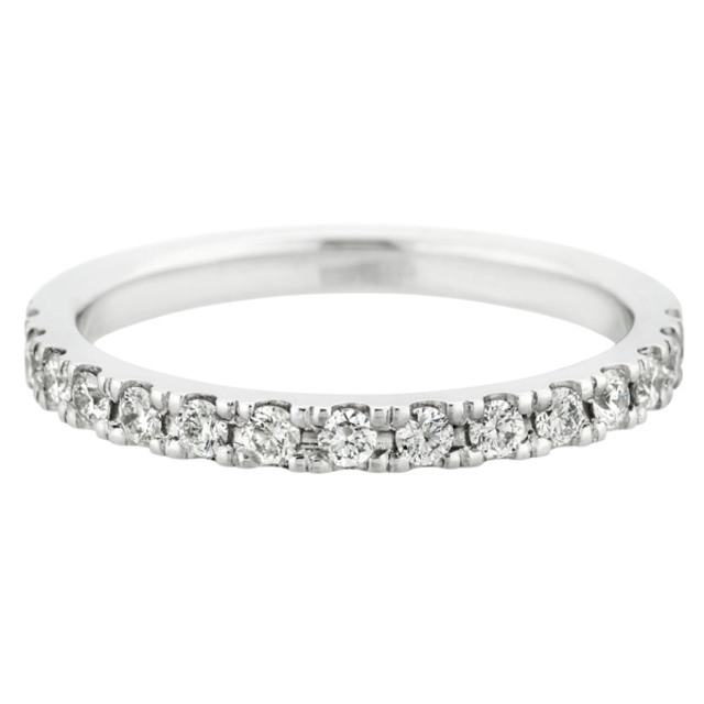 Sorköves gyémánt gyűrű , fehér aranyból 