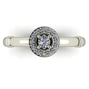 Klasszikus gyémánt eljegyzési gyűrű