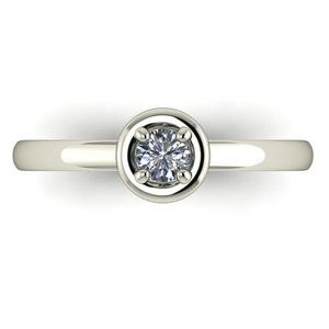 Egyszerű gyémánt szoliter gyűrű