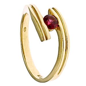 Nyitott foglalatú, rodolit köves arany ékszer