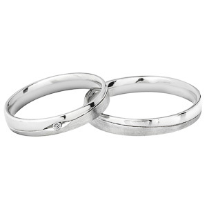 The One fehérarany karikagyűrű pár