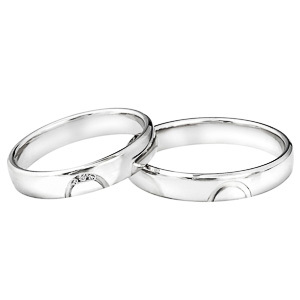 Különleges, fehérarany eljegyzési gyűrű pároknak