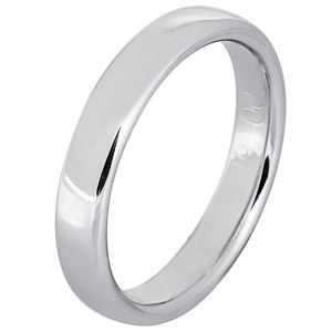 Fehérarany karikagyűrű pár - 4 mm széles