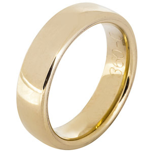 Sárgaarany esküvői gyűrű pár - 6 mm széles