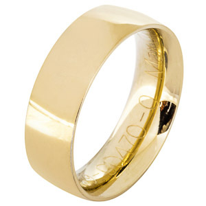 Klasszikus sárgaarany jegygyűrű pár - 7 mm széles