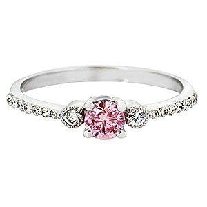 Rózsaszín gyémánt gyűrű