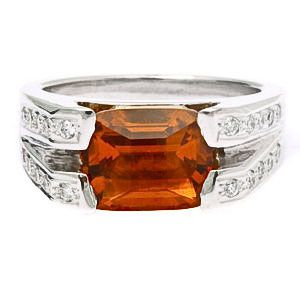 Citrin köves gyémánt gyűrű