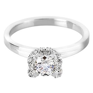 szivecskés forevermark gyémánt köves eljegyzési gyűrű
