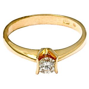 Sárga arany gyémánt eljegyzési gyűrű