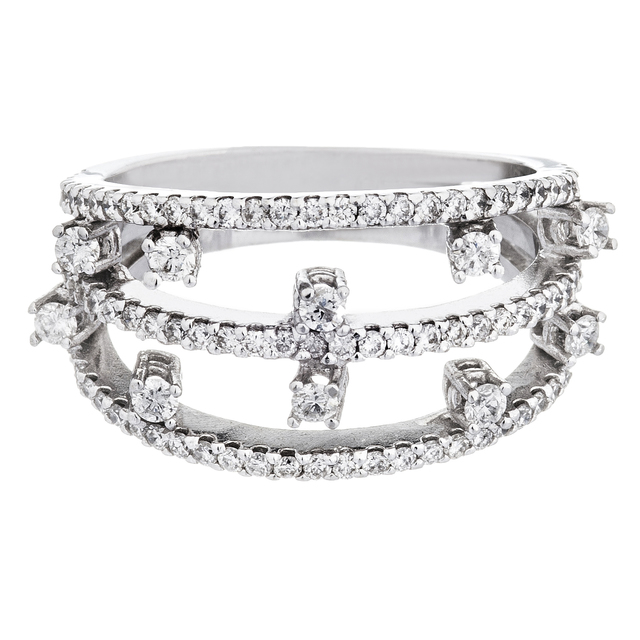 Extravagáns fehérarany gyűrű