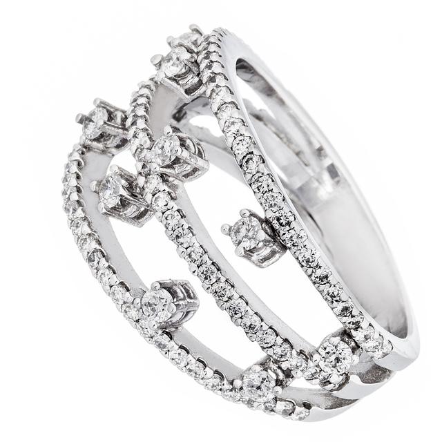 Extravagáns fehérarany gyűrű