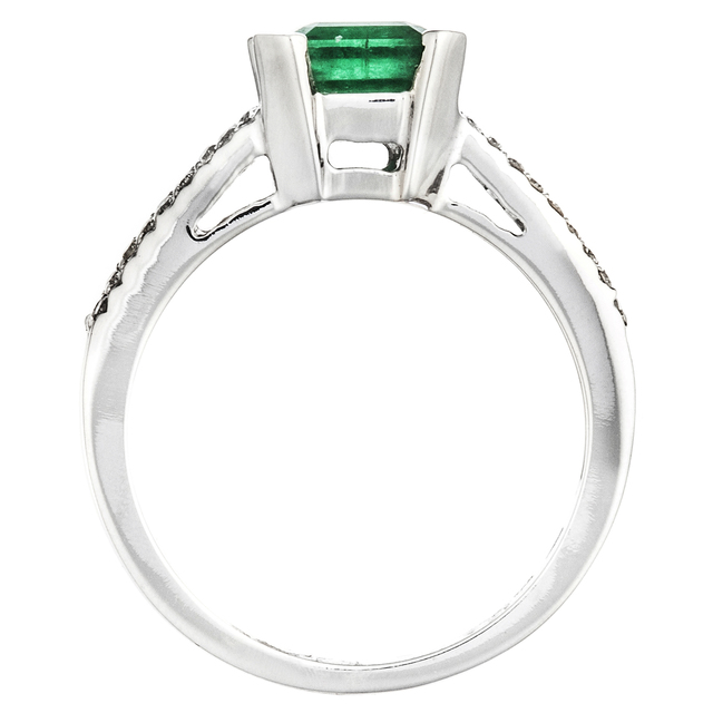 Smaragd gyűrű gyémántokkal