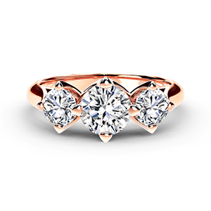 Forevermark Setting 3 köves gyémánt gyűrű