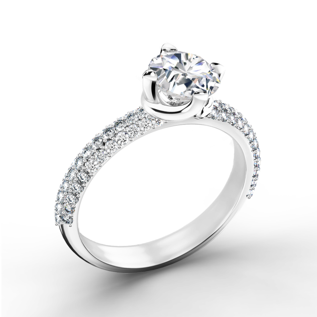 Forevermark Setting pave gyémánt gyűrű