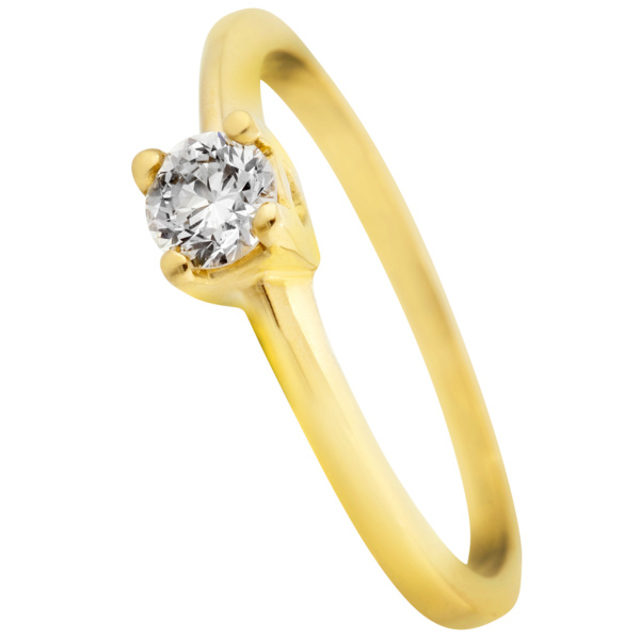 Sárga eljegyzési gyűrű gyémánt berakással