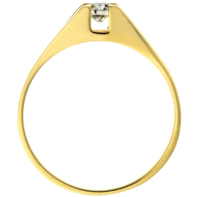 Sárga arany eljegyzési gyűrű 0,22 ct
