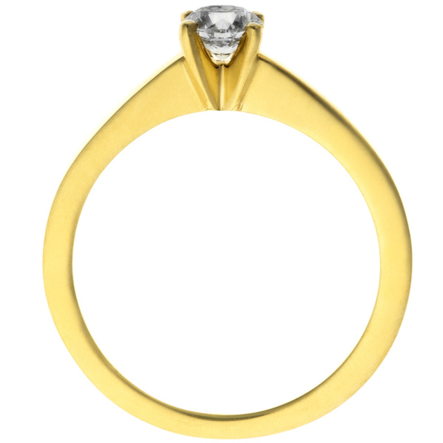 Sárga arany eljegyzési gyűrű