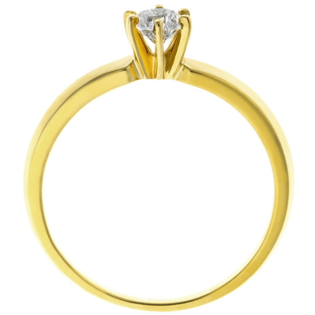Sárga arany eljegyzési gyűrű 0,26 ct