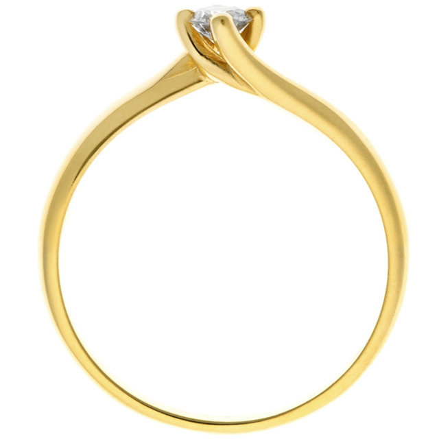 csavart , sárga arany eljegyzési gyűrű