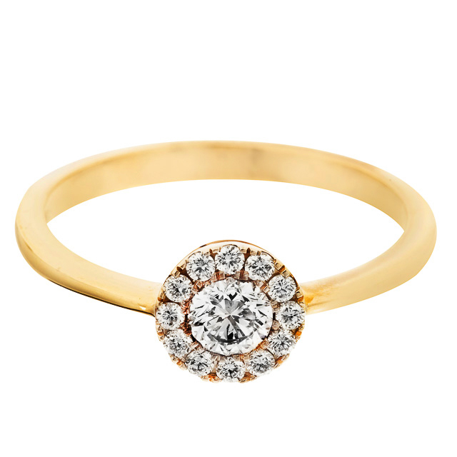 Rose arany gyémánt gyűrű