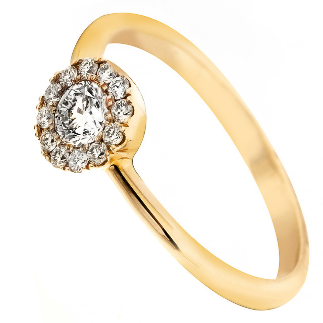 Rose arany gyémánt gyűrű