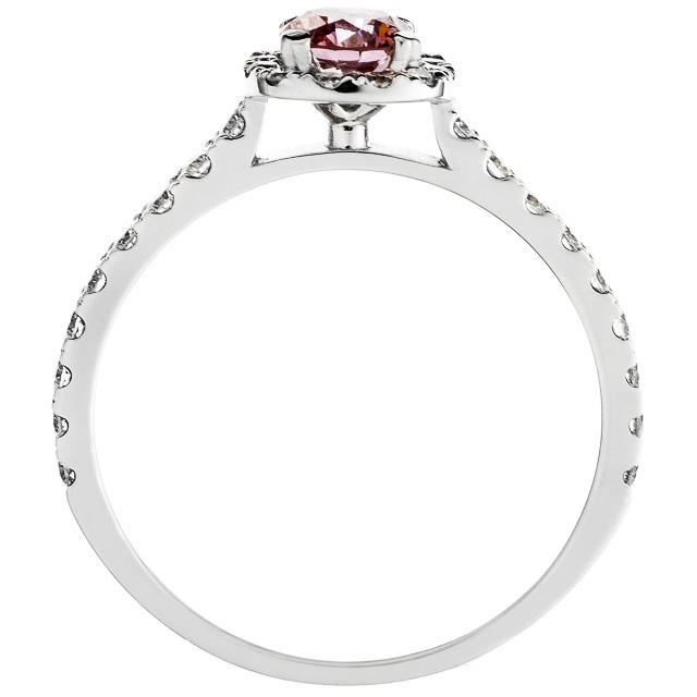 Rózsaszín gyémánt köves eljegyzési gyűrű