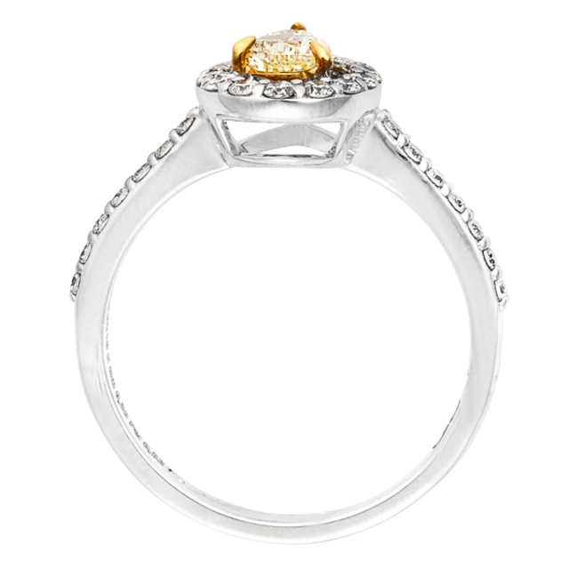 Sárga gyémánttal díszített gyűrű