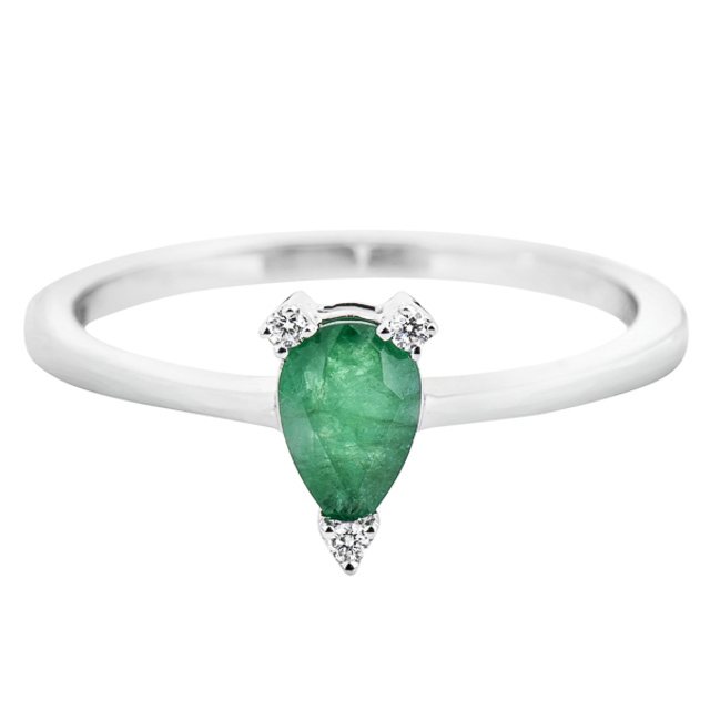 Smaragd köves gyémánt gyűrű