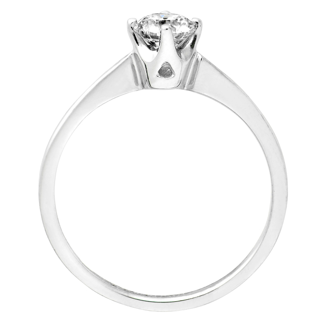 Fehér arany eljegyzési gyűrű gyémánt kővel
