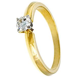 Sárga arany eljegyzési gyémánt gyűrű