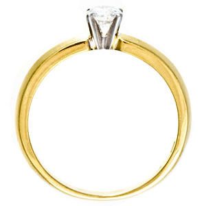 Sárga arany eljegyzési gyémánt gyűrű