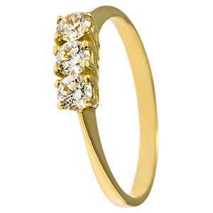 Sárga arany briliáns eljegyzési gyűrű