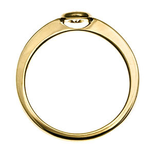 Vékonyított eljegyzési gyűrű, sárga aranyból