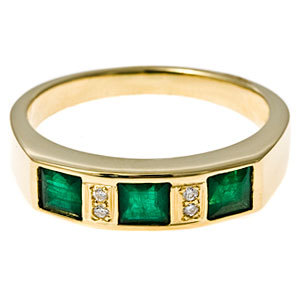 Smaragd köves gyémánt gyűrű