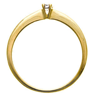 Sárga arany gyémánt eljegyzési gyűrű
