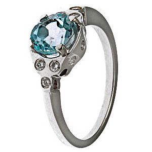 Topáz köves briliáns gyémánt gyűrű