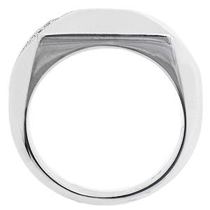 Szögletes stílusú fehérarany gyémánt gyűrű