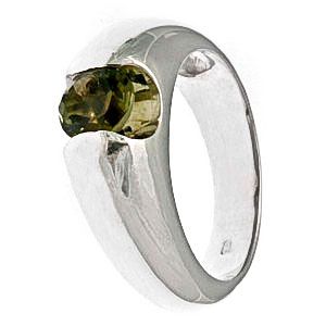 Fehérarany gyűrű turmalinnal