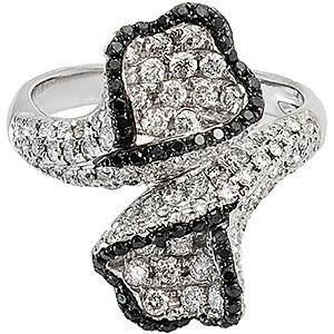 Kétszínű sorköves gyémánt gyűrű