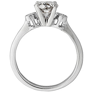 Briliáns eljegyzési gyűrű, nagy méretű gyémánttal